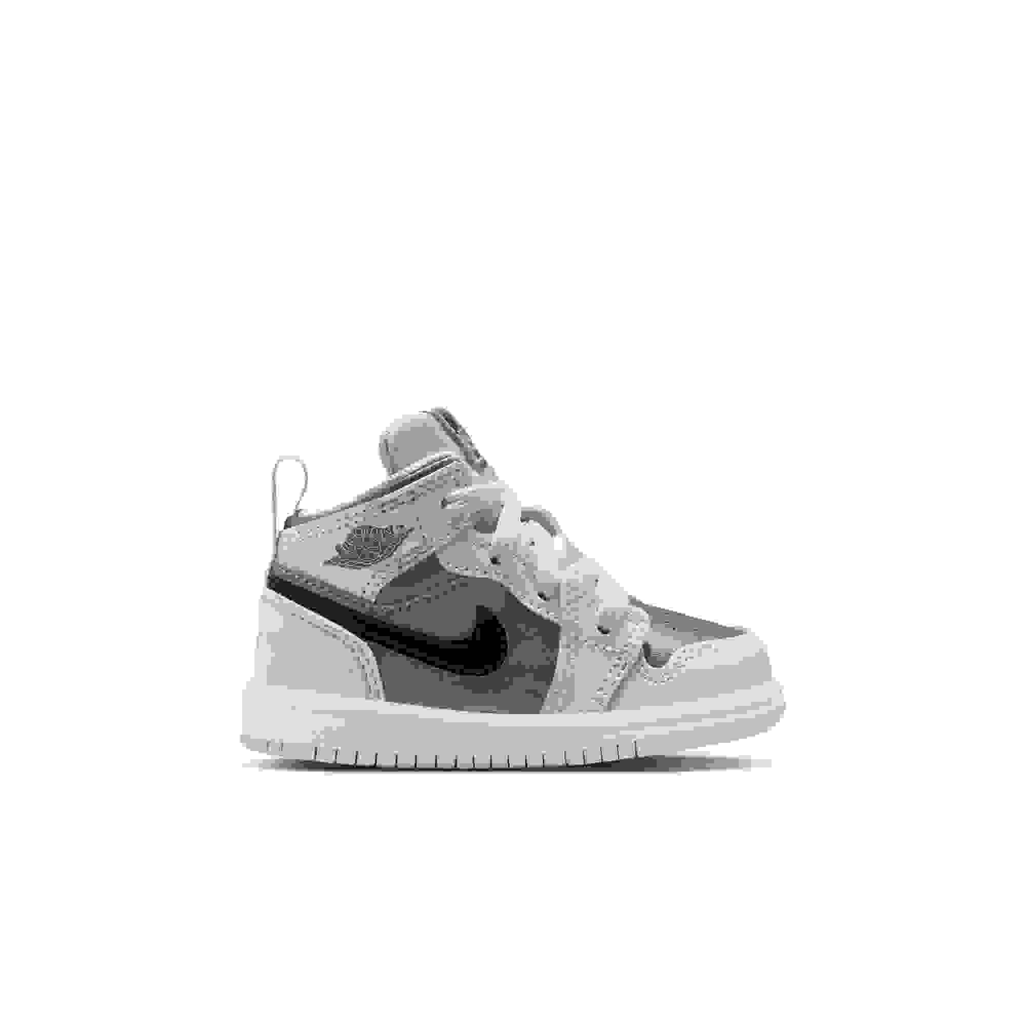 Jordan 1 Mid SE Toddler Boys' "Photon Dust/Blue Chill/Flat Pewter/Black" Shoe